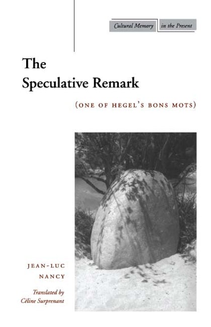Book cover image for The Speculative Remark ISBN: 9780804737142